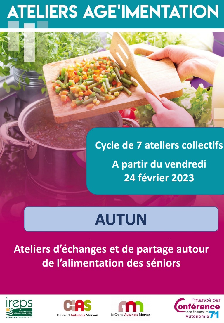 Ateliers prévention séniors Autun - Ateliers "Age'imentation"