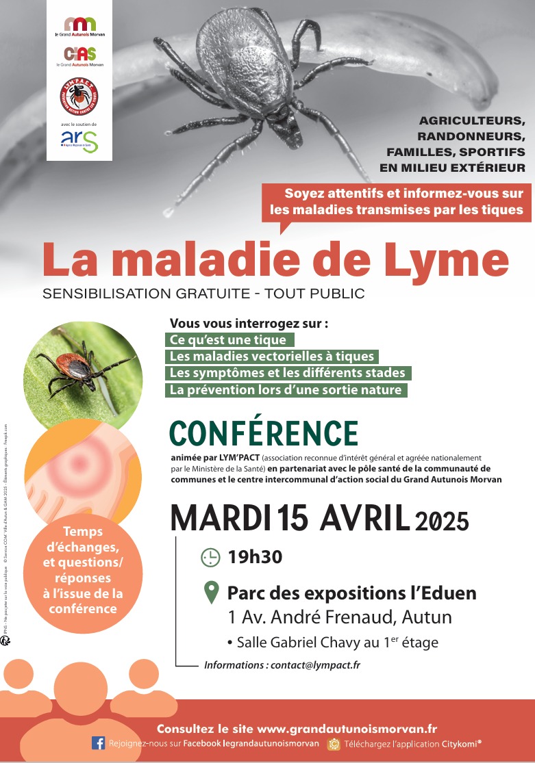 Conférence maladie de lyme du 15/04 à Autun