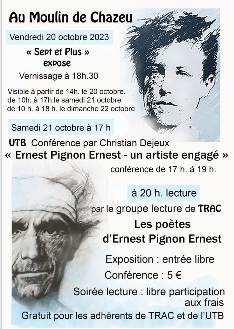 prochain évènement au Moulin de Chazeu à LAIZY, du 20 au 22 octobre "3 journées consacrées aux arts"